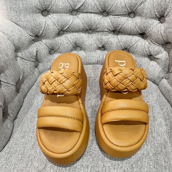 Pedro Garcia Braided Napa Platform Wedge Sandals size 36.5 - Picture 6 of 11